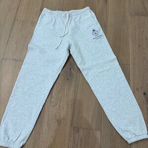SPORTY & RICH Grey Graphic Sweatpants Size XL Never worn!